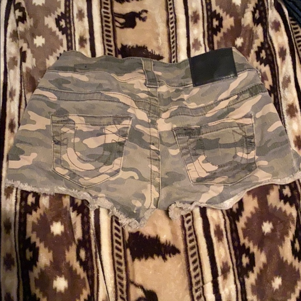 True Religion camo shorts